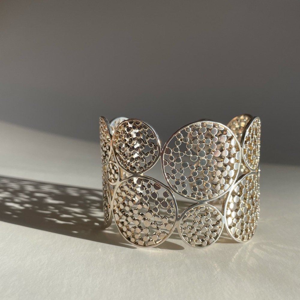 Kit Heath Sterling Silver Champagne Bubble Cuff Bracelet